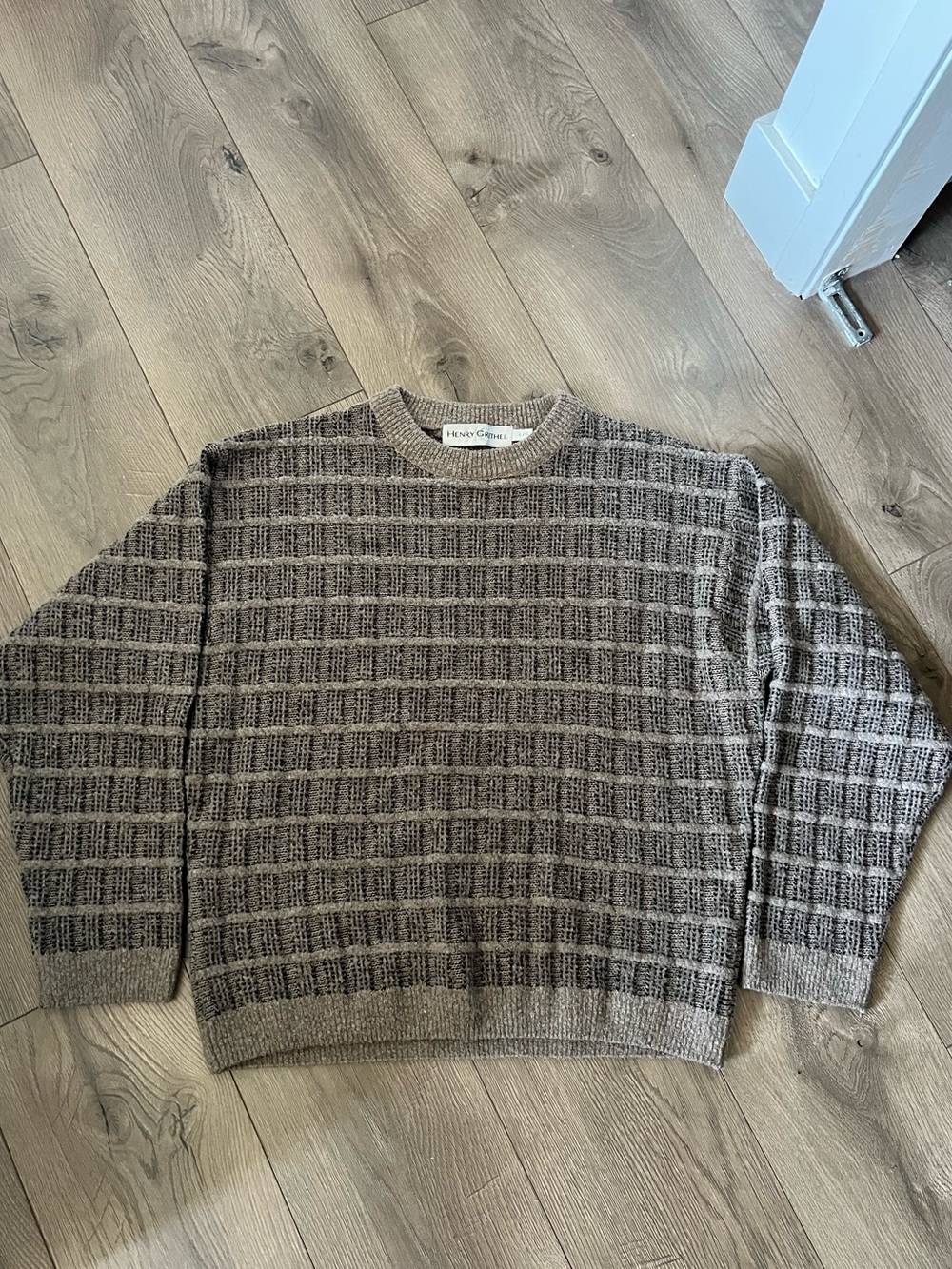 Vintage Brown/Taupe 3d textured Sweater